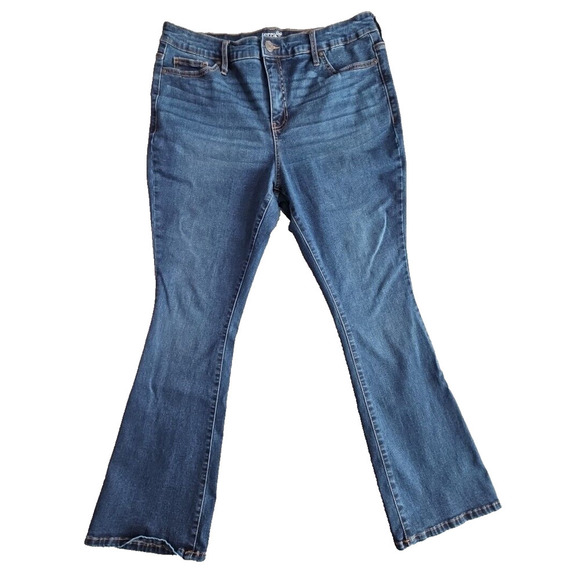 Terra & Sky Jeans Women's 14WP (34x29) Petite Core Bootcut Dark Wash Blue - Picture 1 of 16